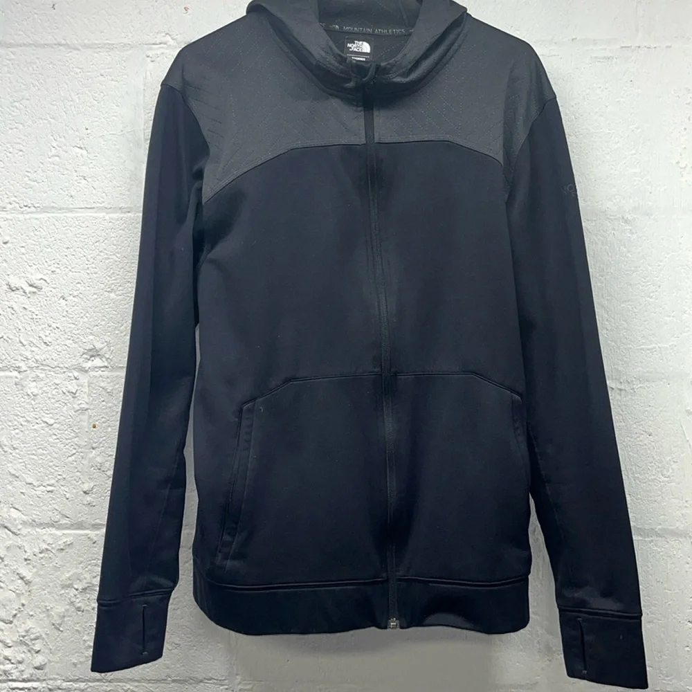 The North Face Men’s Full Zip Up Hoodie Size large Black Grey